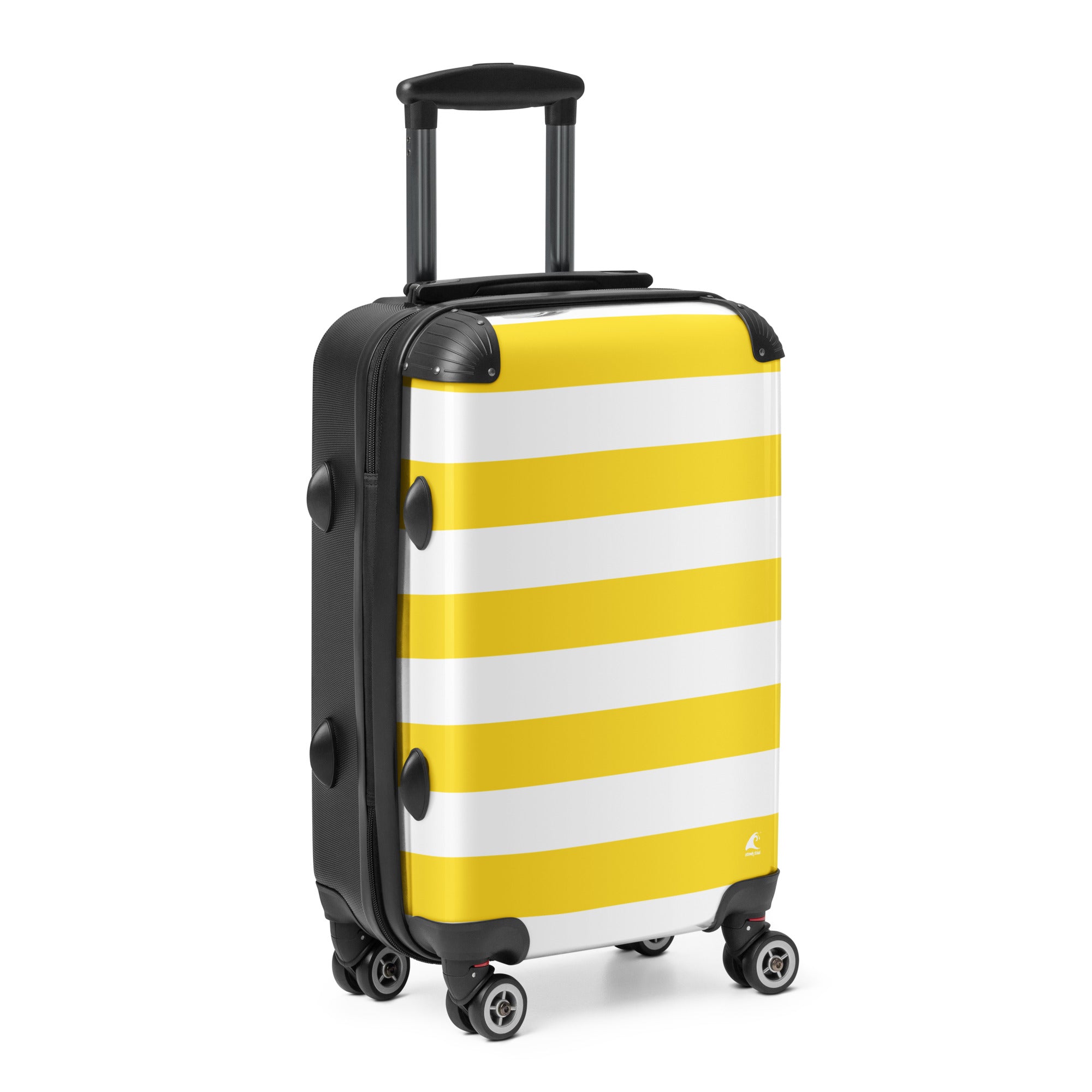 Yellow and White Beach Stripes Carry On Suitcase – Travel Luggage by Extremely Stoked®