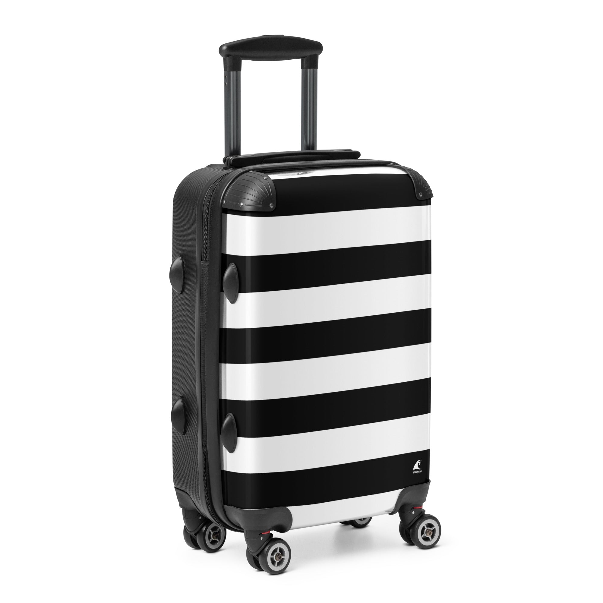 Black and White Beach Stripes Carry On Suitcase – Travel Luggage by Extremely Stoked®