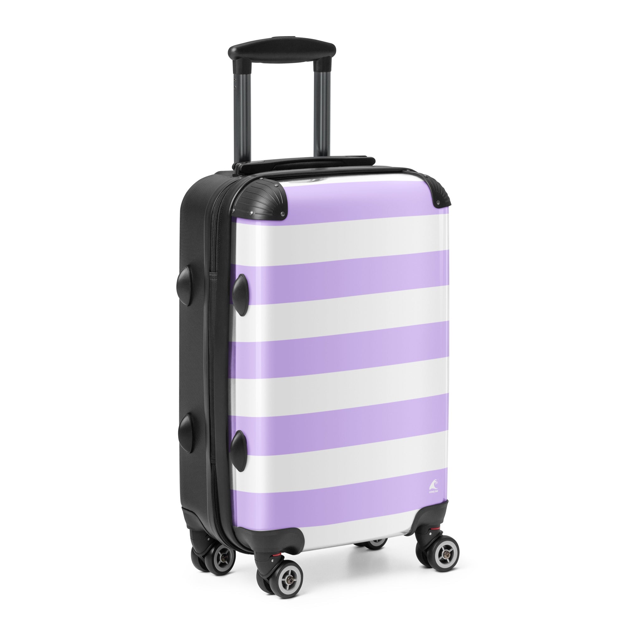 Lavender and White Beach Stripes Carry On Suitcase – Travel Luggage by Extremely Stoked®