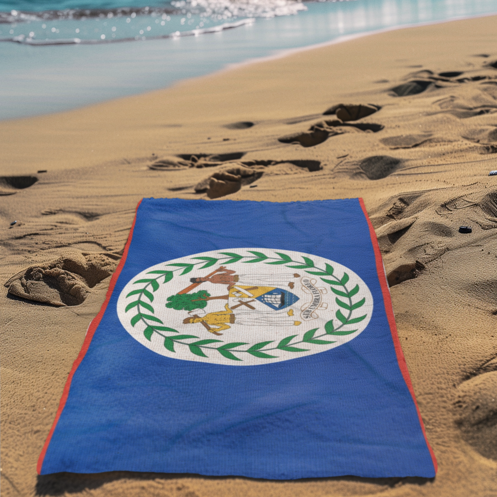 Belize Beach Towel | Quality & Long Lasting - 2 Sizes | Belizean Pride | Gift for Belizeans