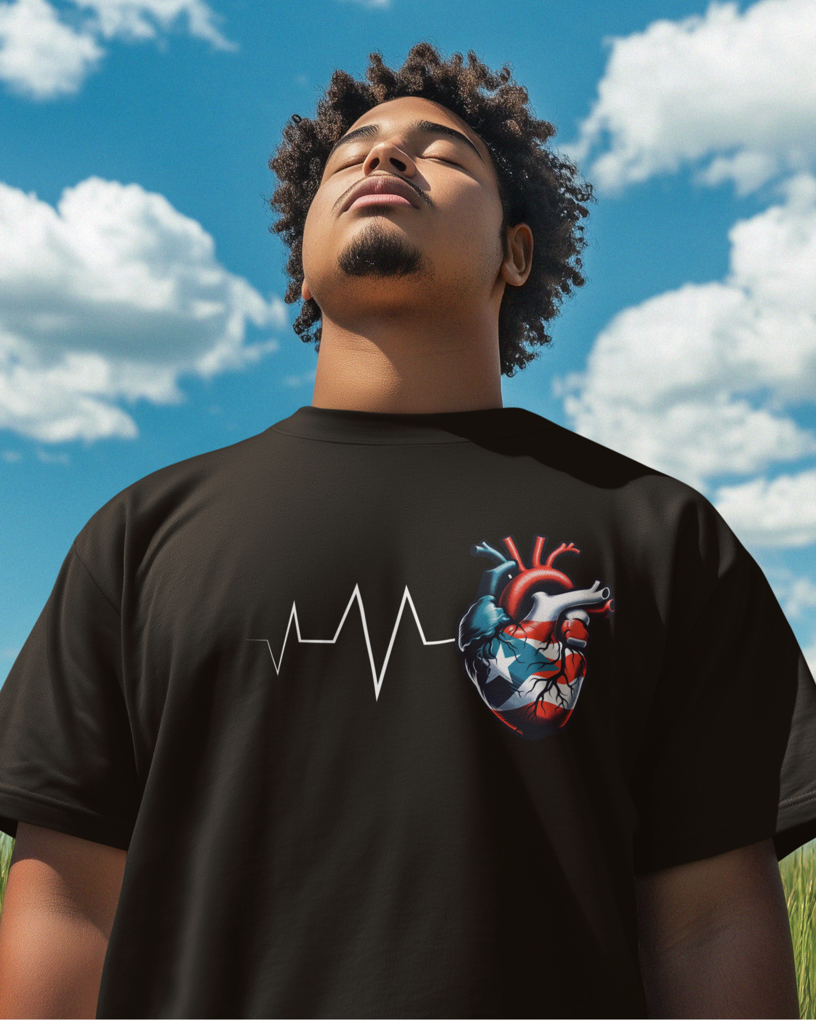 Puerto Rico Always In My Heart T-shirt | PR Boricua Heartbeat Corazon | Latino Pride Funny Viral Tees