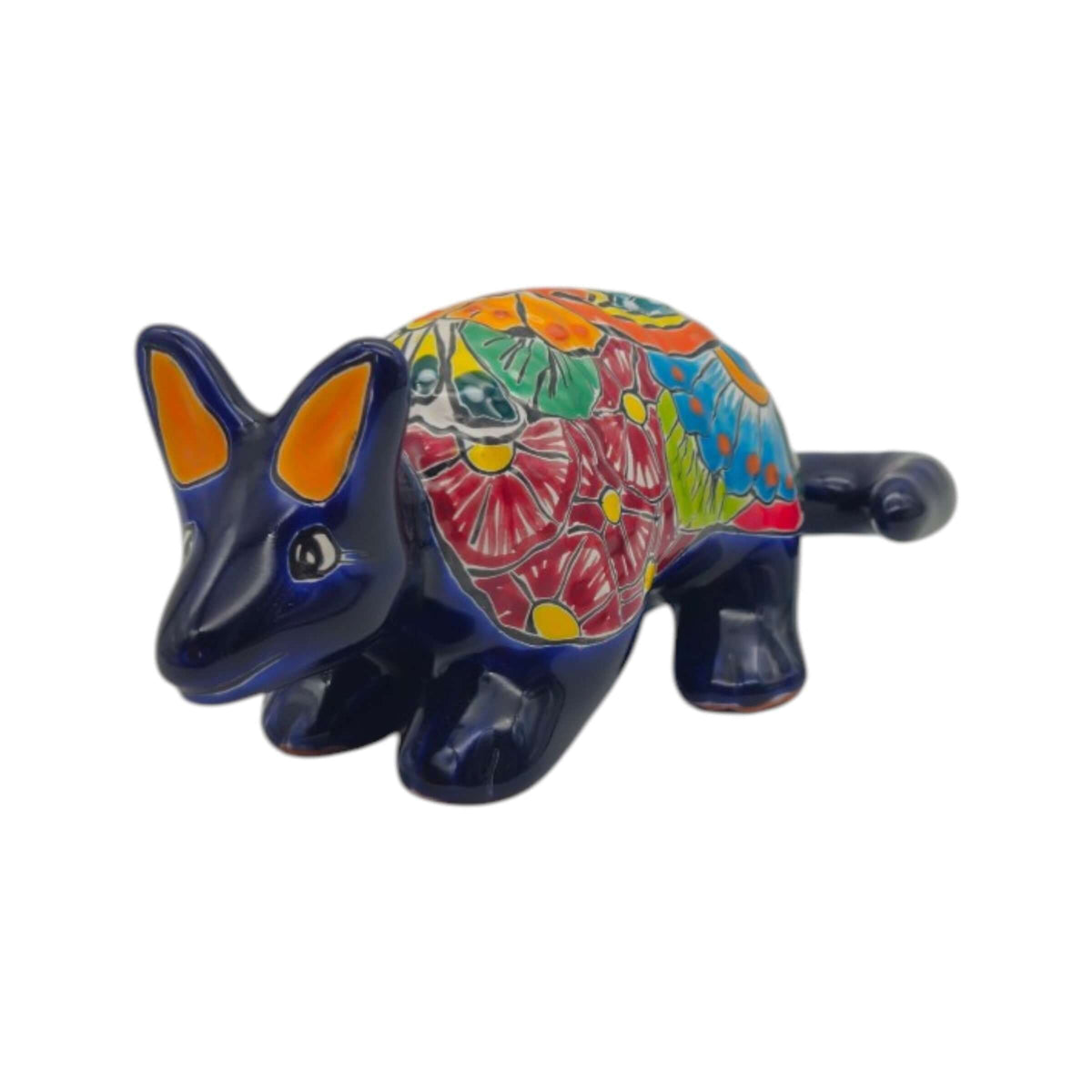 Talavera Armadillo Figurine | Hand-Painted Mexican Decor