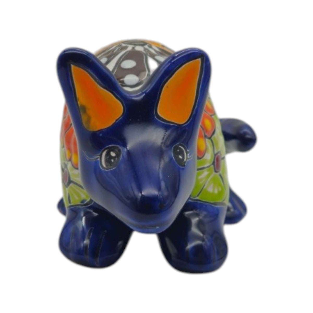 Talavera Armadillo Figurine | Hand-Painted Mexican Decor