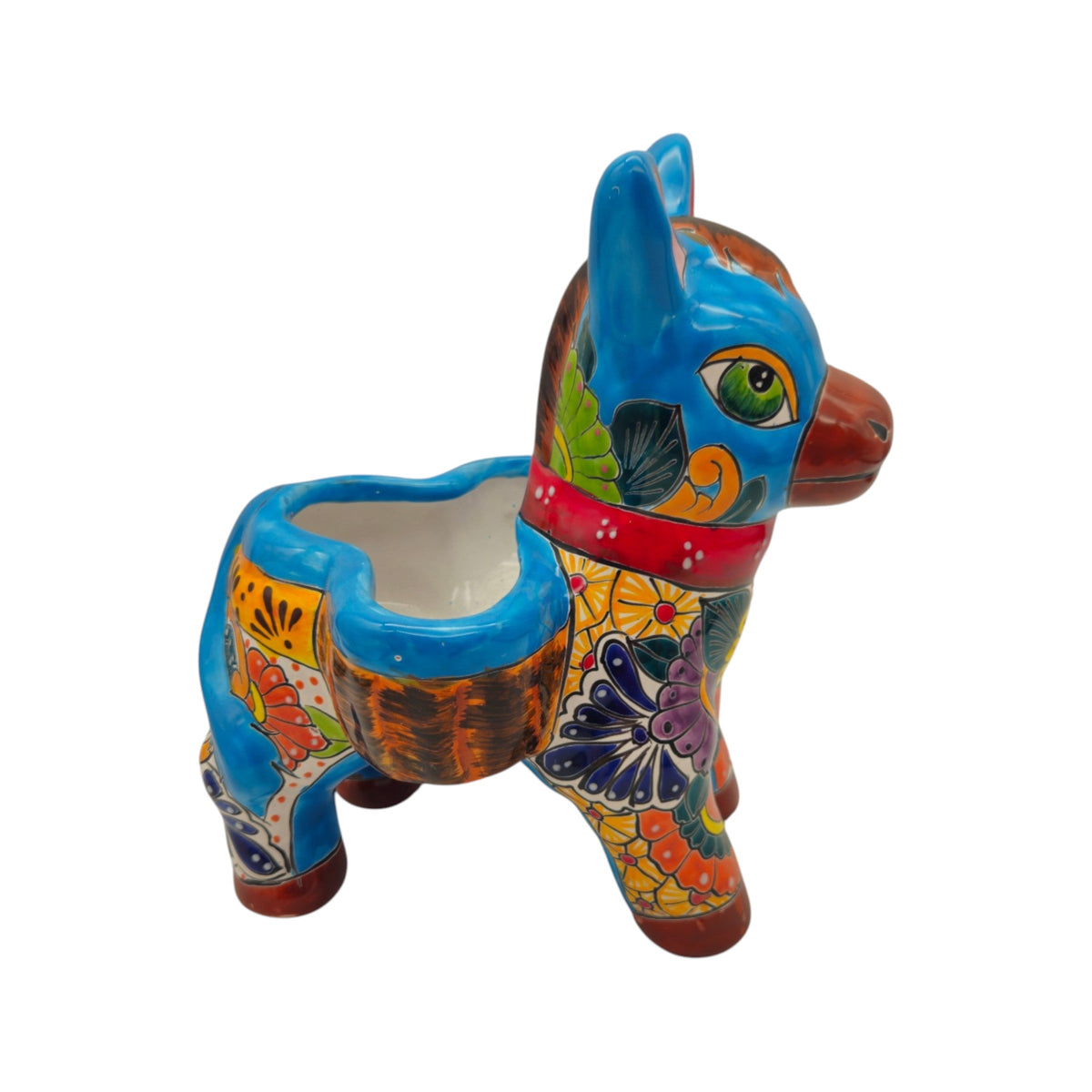 Talavera Donkey Planter | Handmade Mexican Ceramic Burro Pot