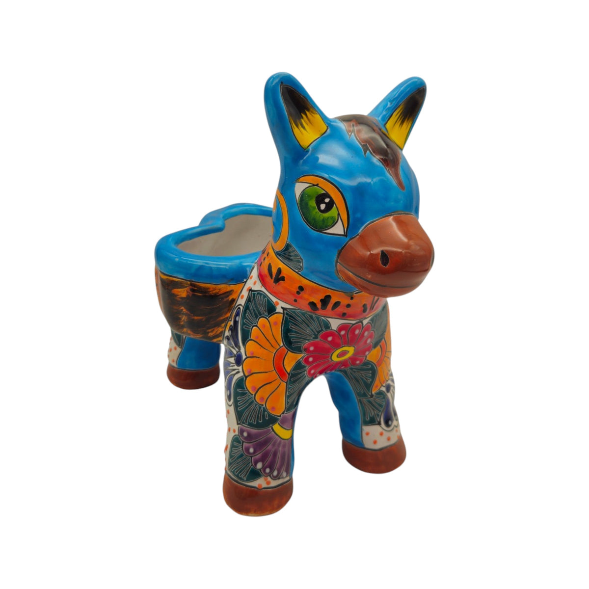 Talavera Donkey Planter | Handmade Mexican Ceramic Burro Pot