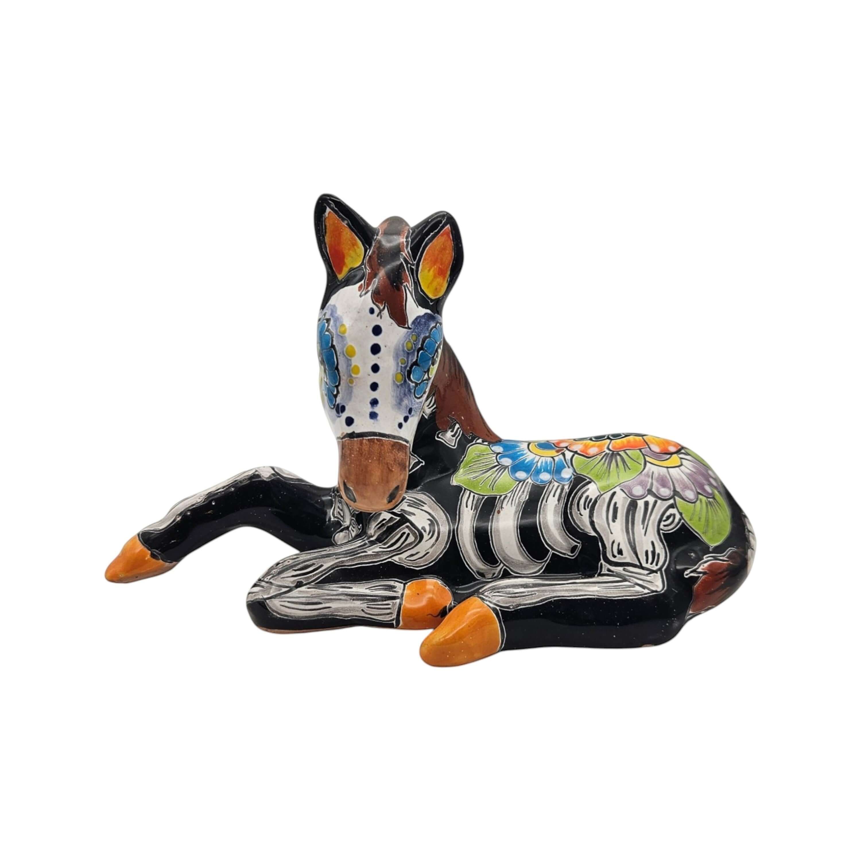 Day of the Dead Talavera Horse Planter | Hand-Painted Pottery