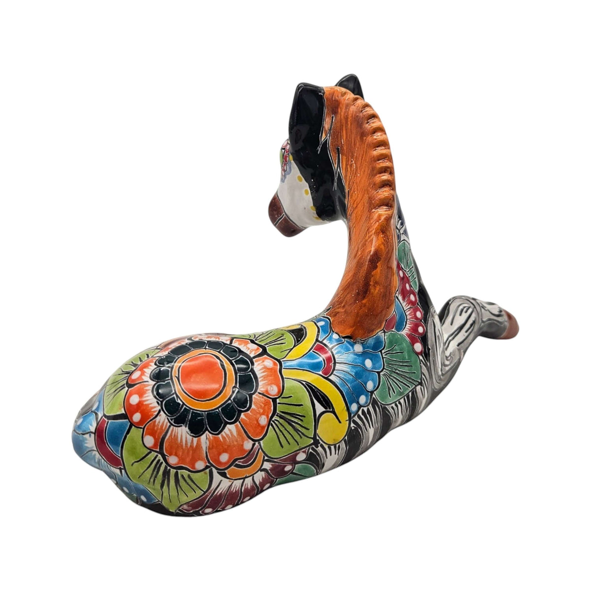 Day of the Dead Talavera Horse Planter | Hand-Painted Pottery