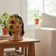 Talavera Lady Face Planter | Sunflower Design