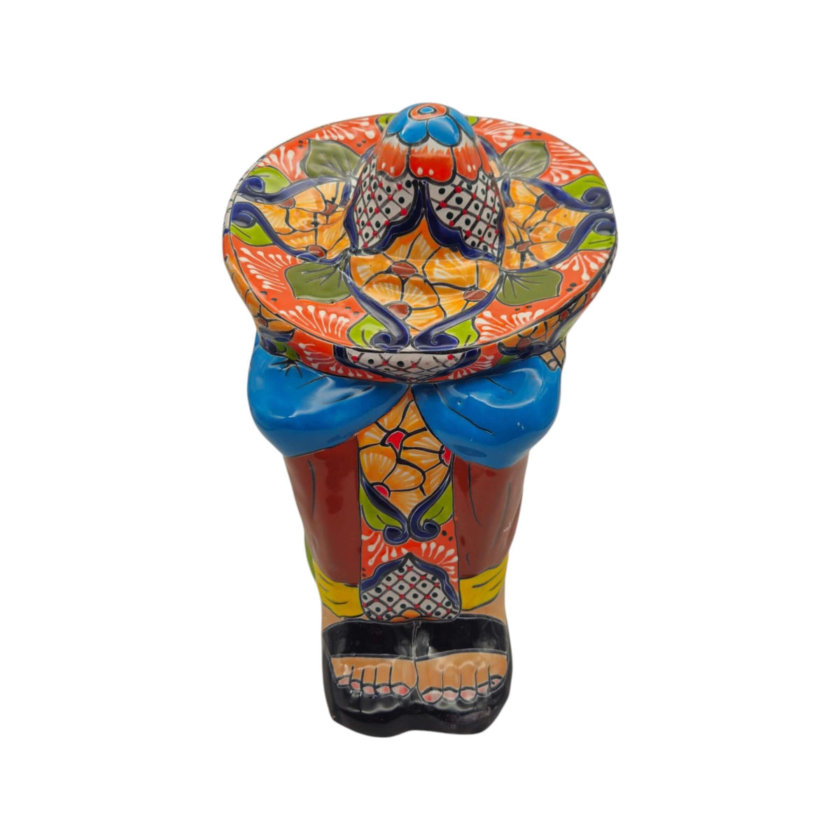 Talavera Panchito Sleeping Man Figurine | XL Hand-Painted Art