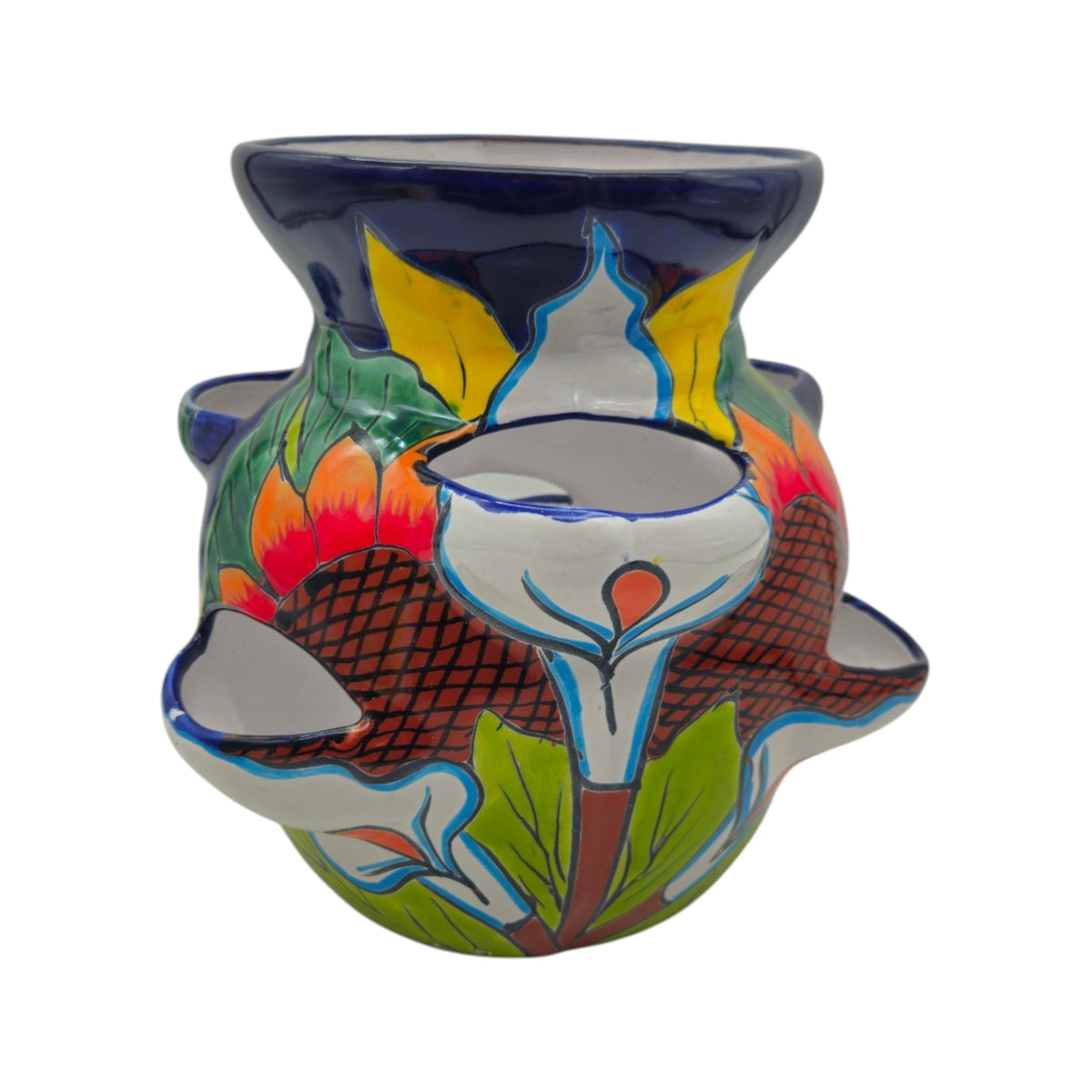 Talavera Strawberry Planter | Sunflower Lily Design