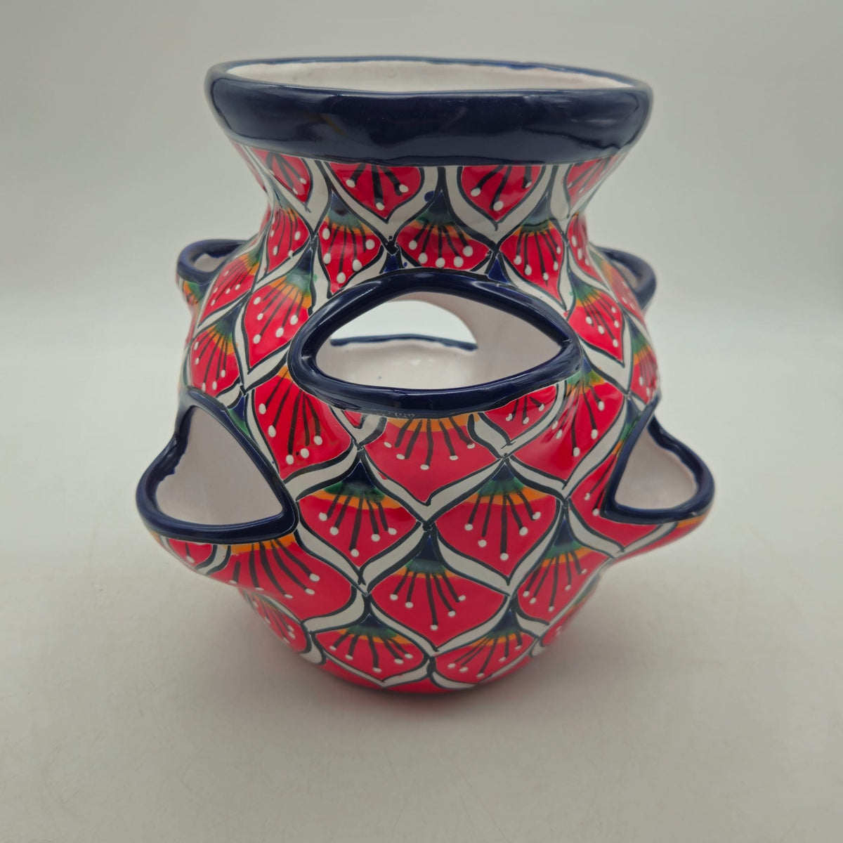 Talavera Strawberry Planter | Red Peacock Design