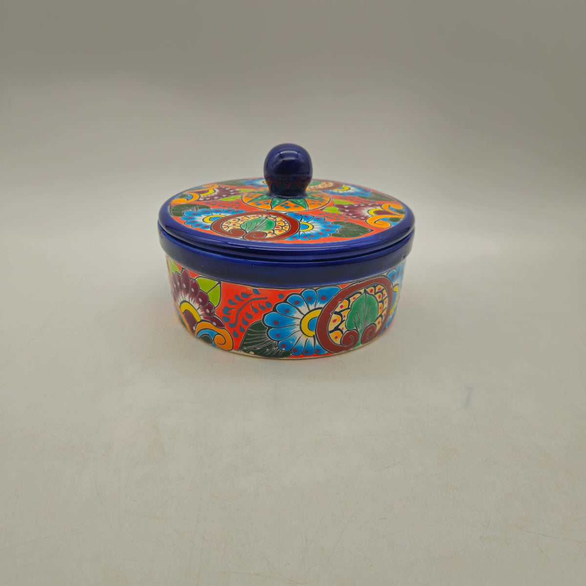 Talavera Tortilla Warmer | Hand-Painted Mexican Ceramic Dish