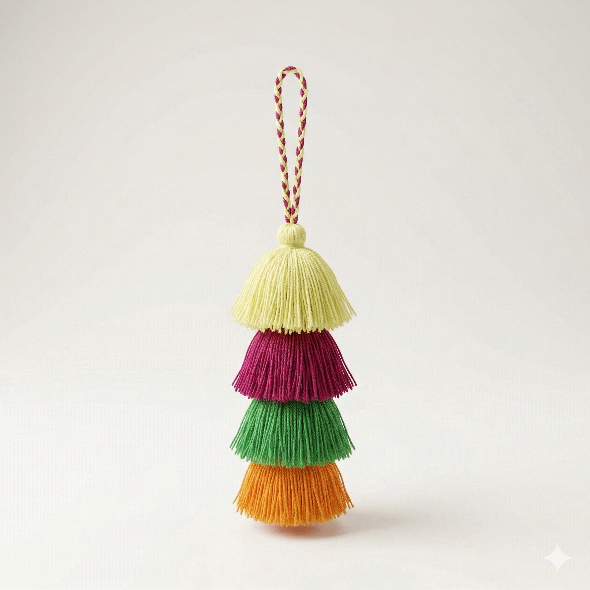 Waterfall Tassel Zipper Pull | Colorful Handmade Charm from Mexico