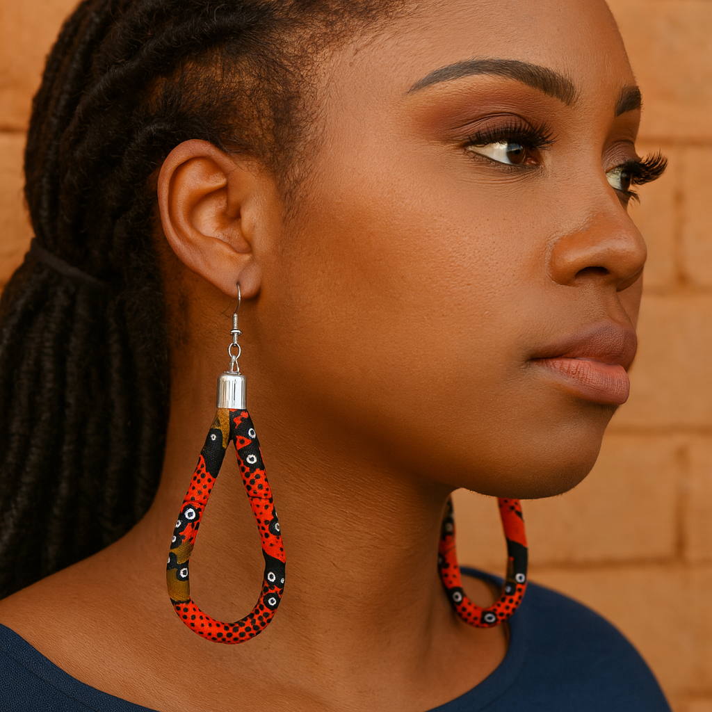 Kitenge Loop Earrings