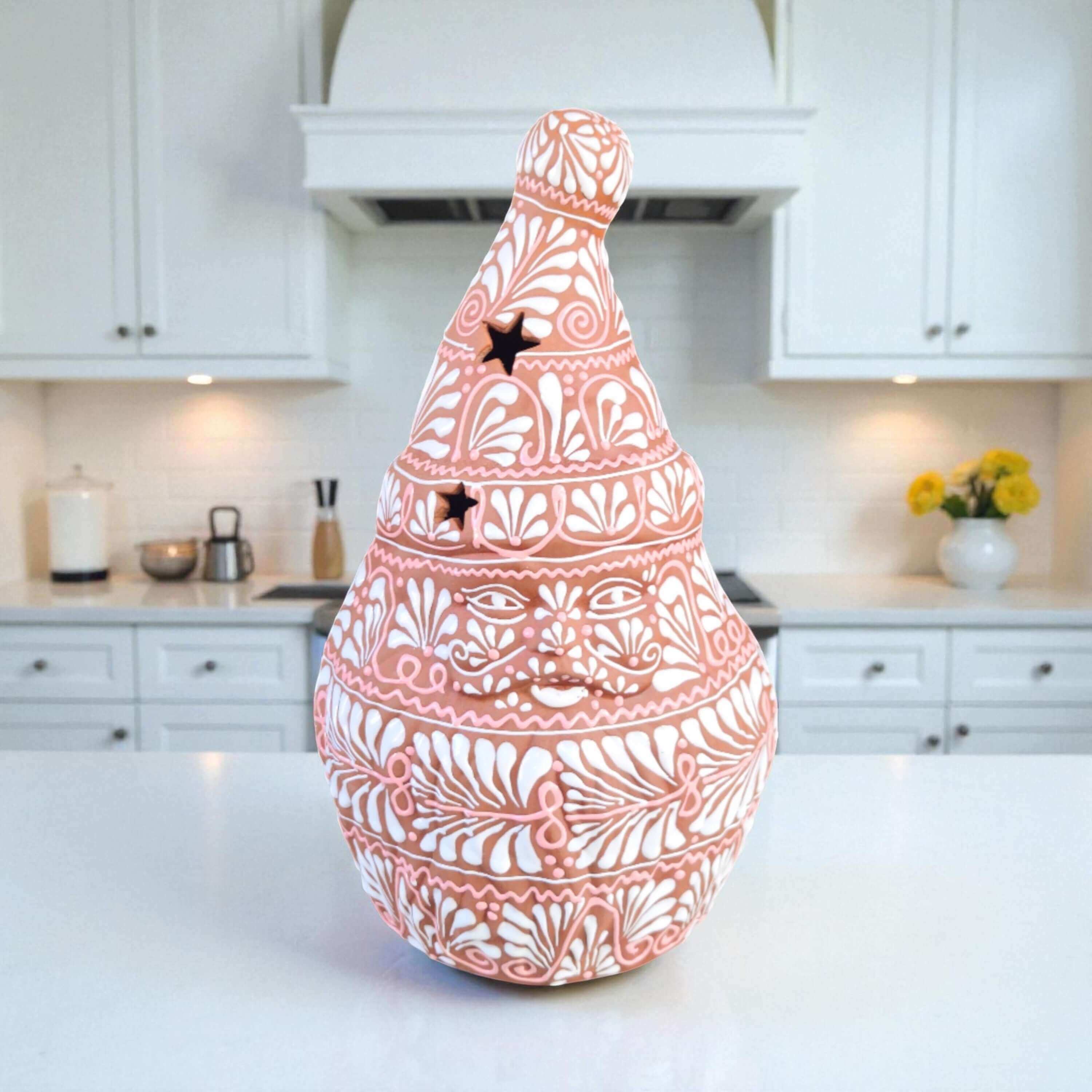 Terracotta Talavera Santa | Handcrafted Holiday Statue