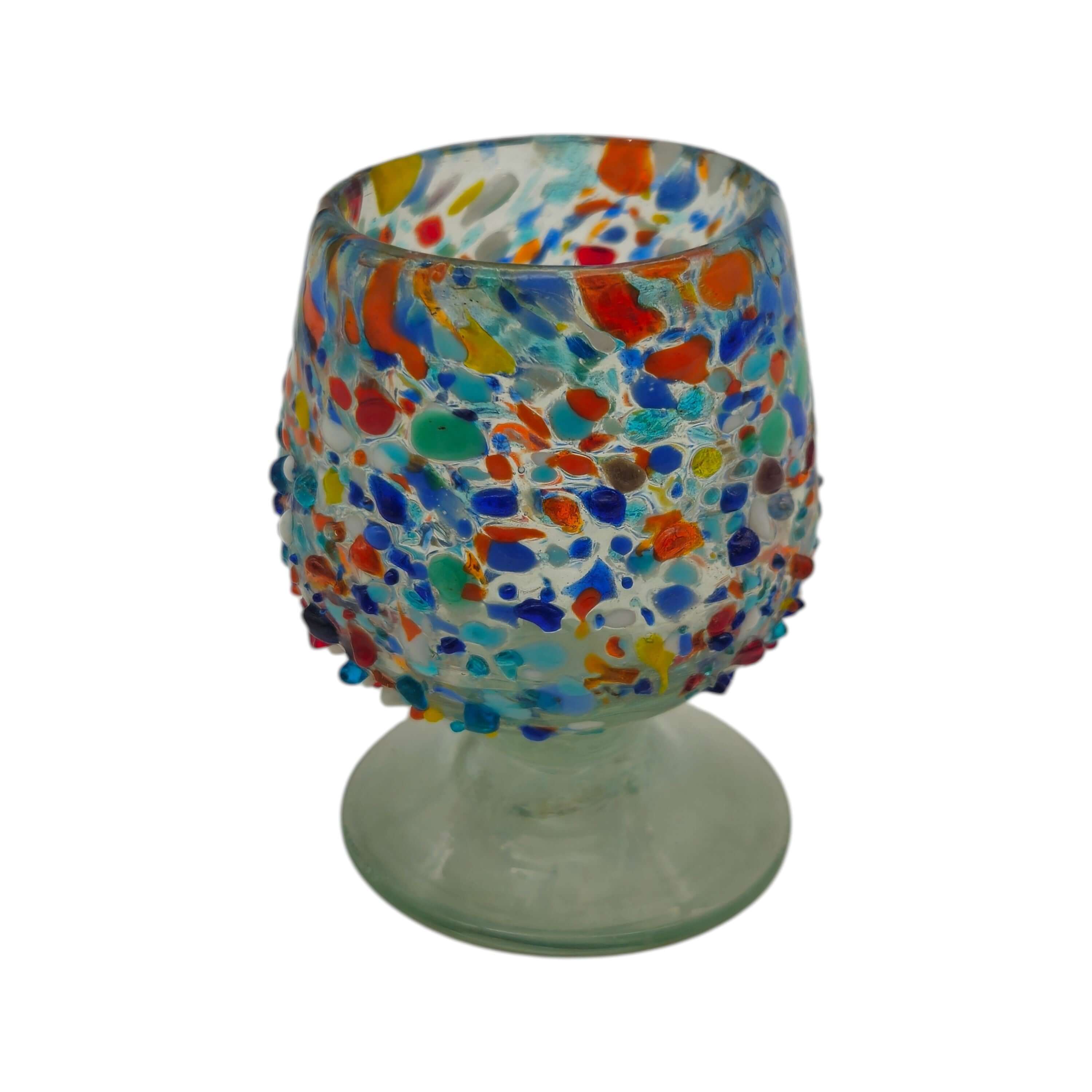 Confetti Rock Shot Glass | Handcrafted Mexican Cognac-Style Glass