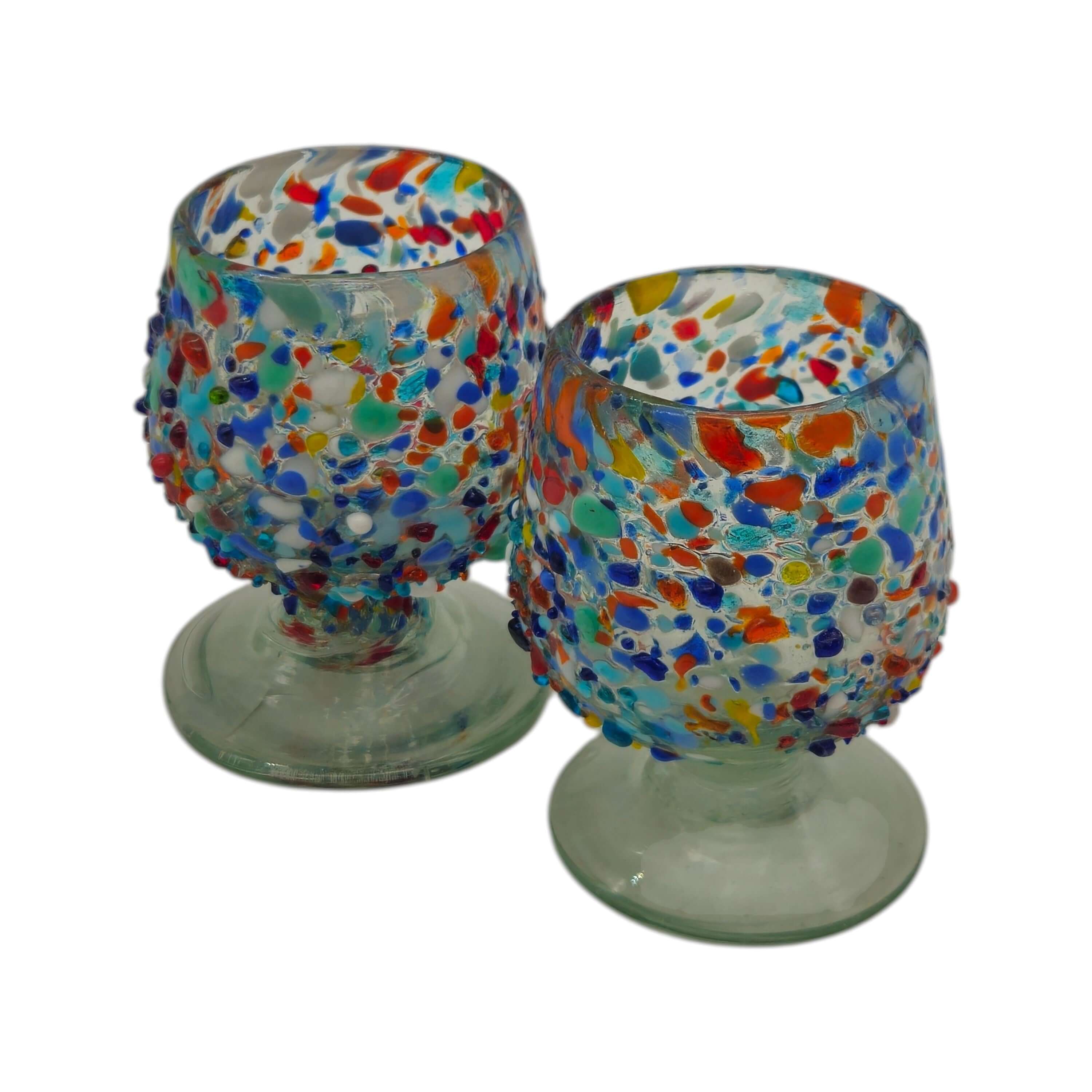 Confetti Rock Shot Glass | Handcrafted Mexican Cognac-Style Glass
