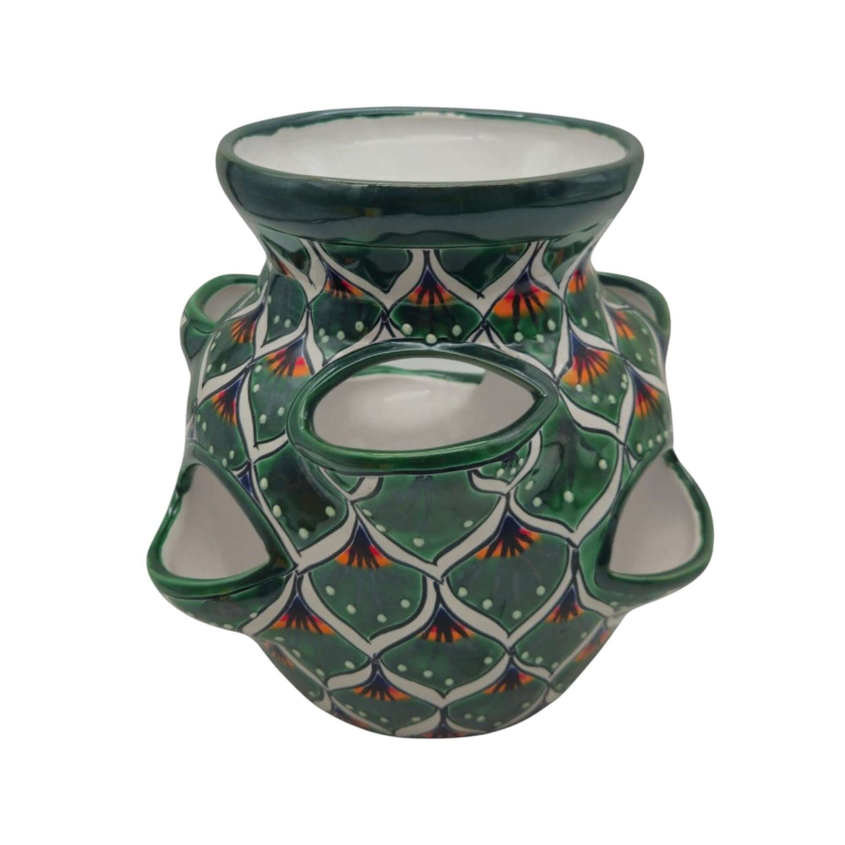 Talavera Strawberry Planter | Green Peacock Design