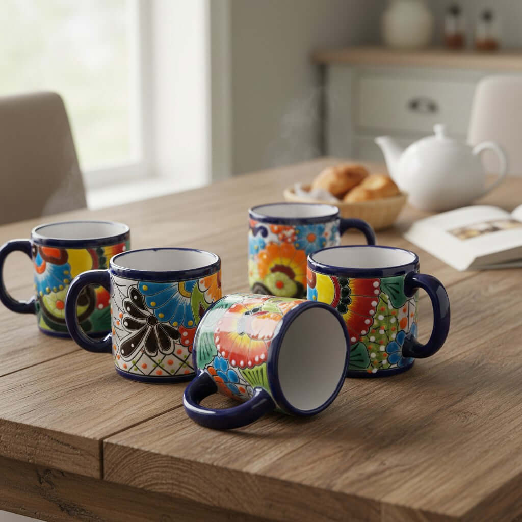 Talavera Coffee Mug | Hand-Painted Mexican Ceramic Cup