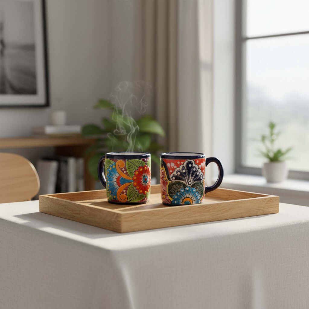 Talavera Coffee Mug | Hand-Painted Mexican Ceramic Cup