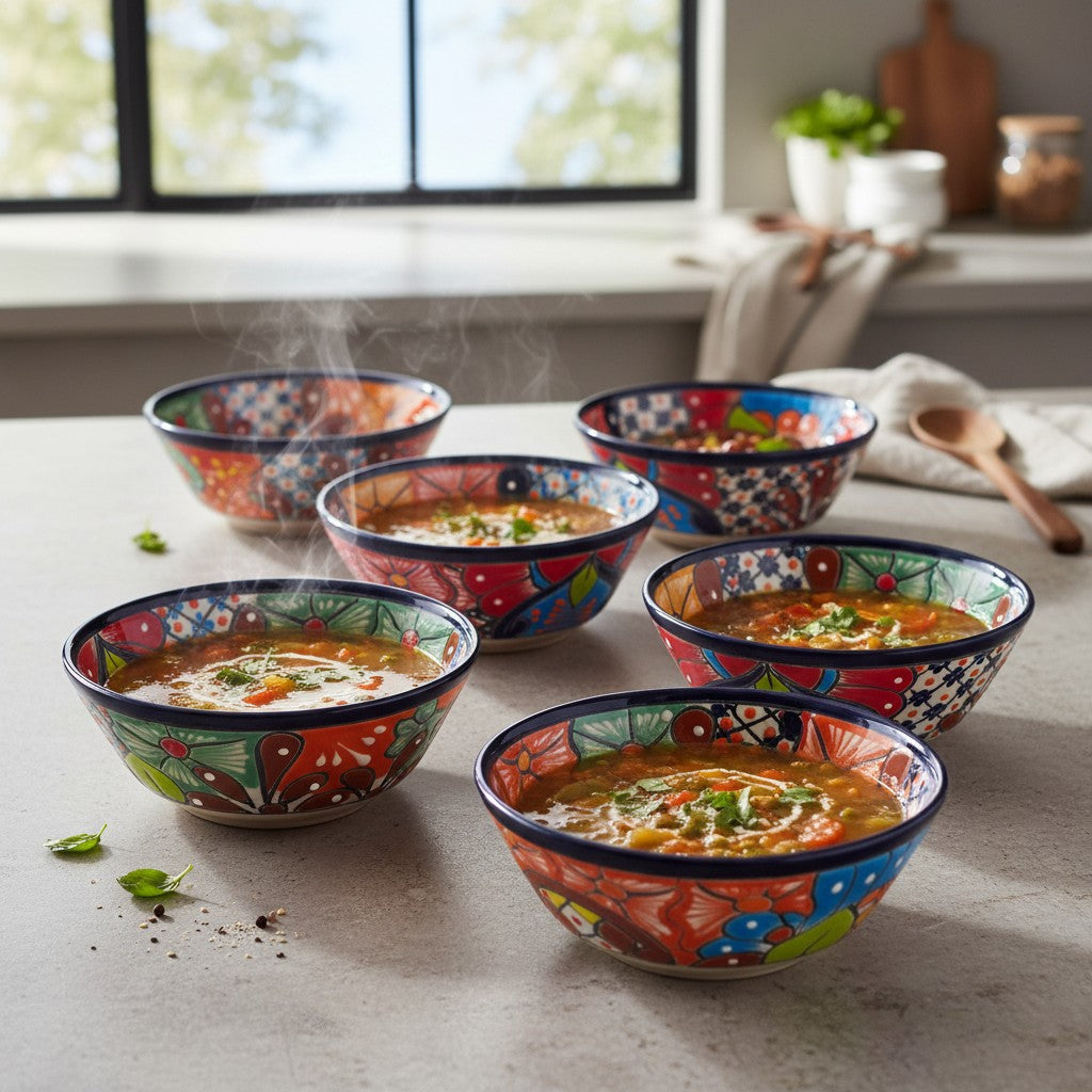 7.5" Talavera Soup Bowl | Handmade Mexican Dinnerware
