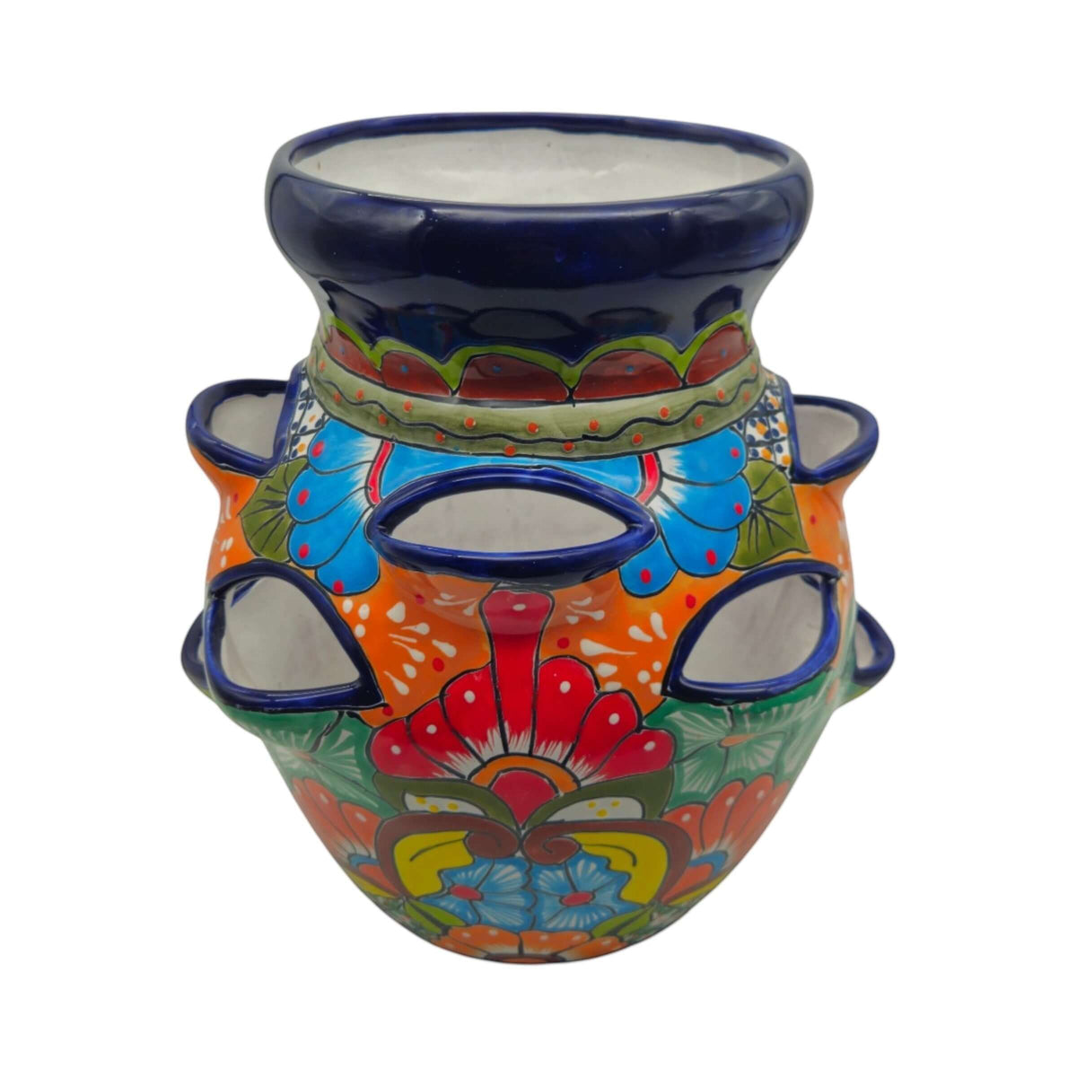 Talavera Strawberry Planter Pot | Hand-Painted Mexican Ceramic