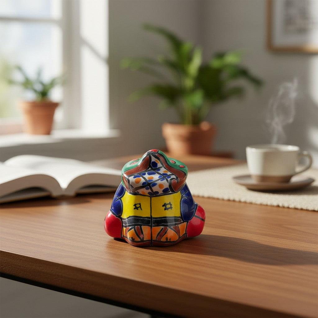 Small Talavera Panchito Figurine | Colorful Mexican Sleeping Man