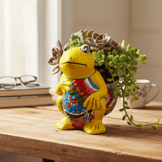 Talavera Frog Planter | Colorful Hand-Painted Mexican Pottery