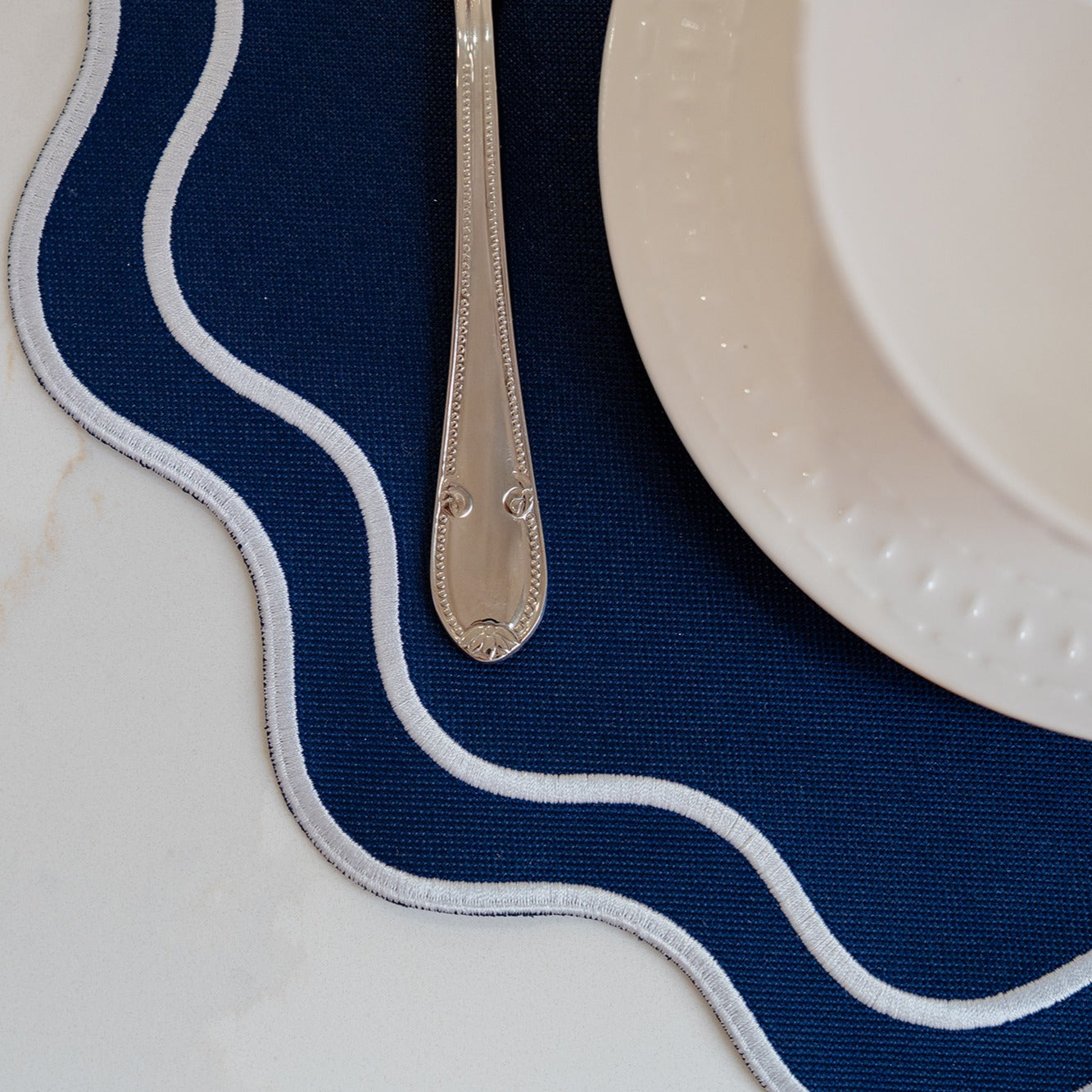 Solid Navy Wave Placemat