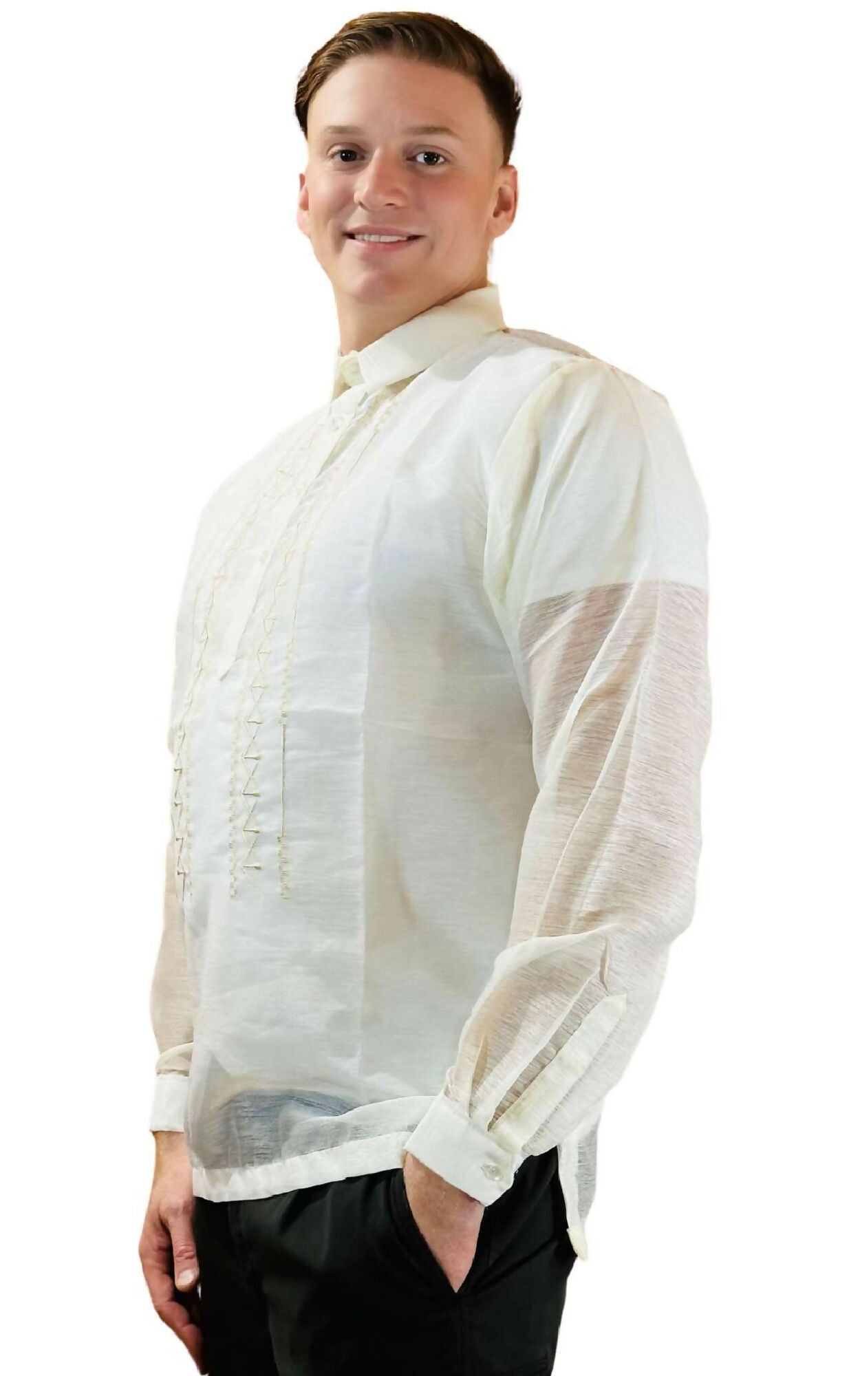 Mens Jusilyn Barong Tagalog - White