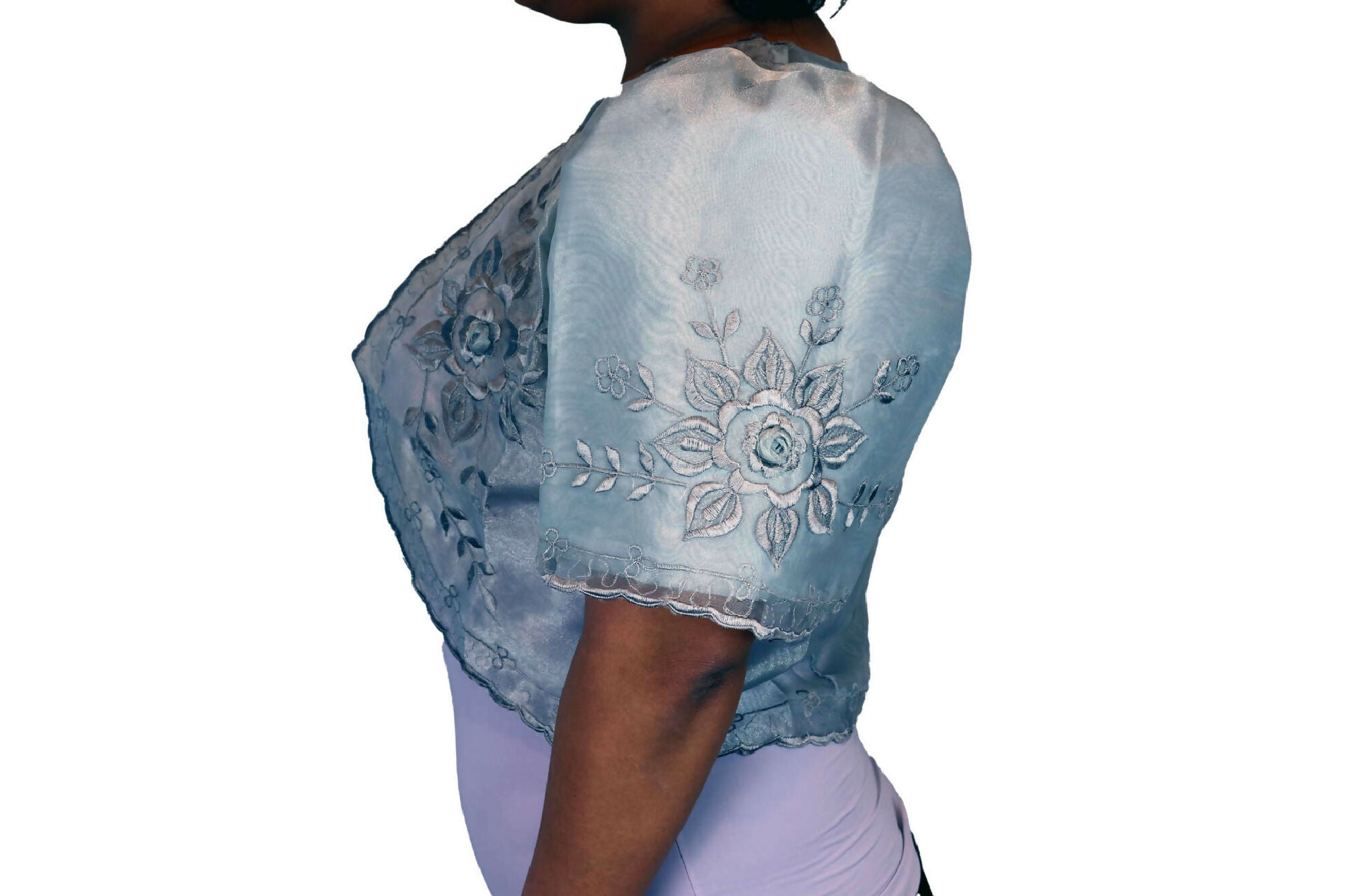 Filipiniana Bolero Jacket - Gray