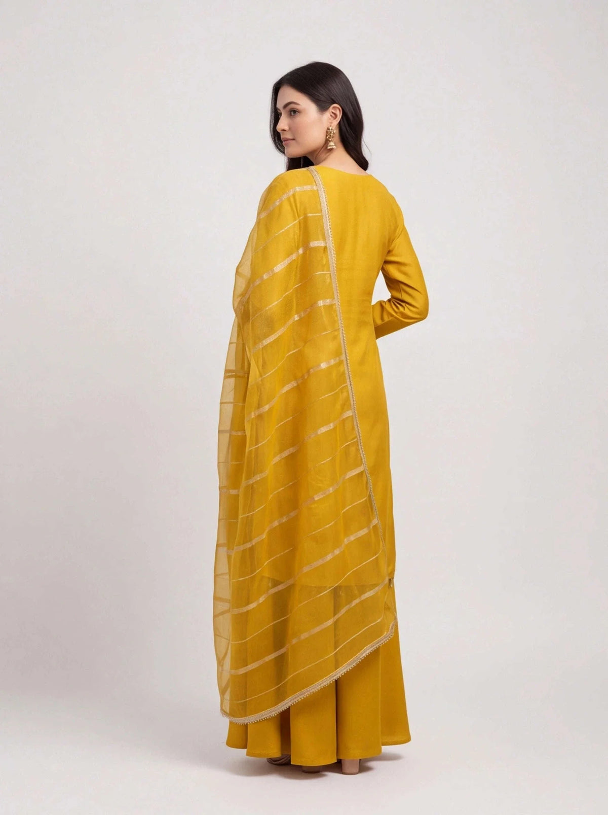 Yellow sharara suit