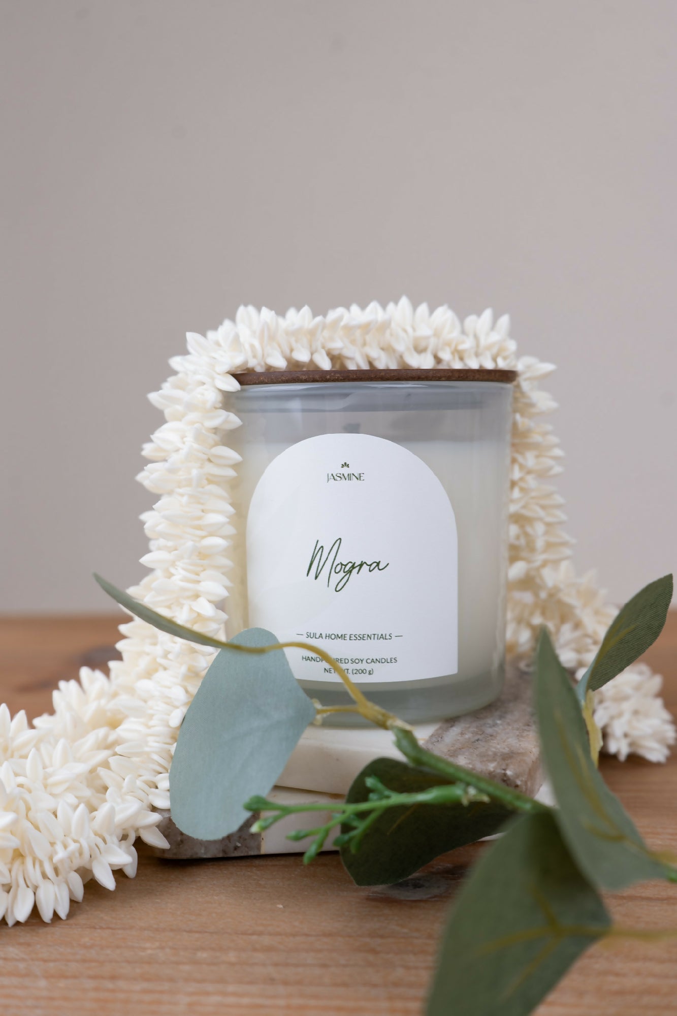 Premium Hand-Poured Soy Candles - Mogra