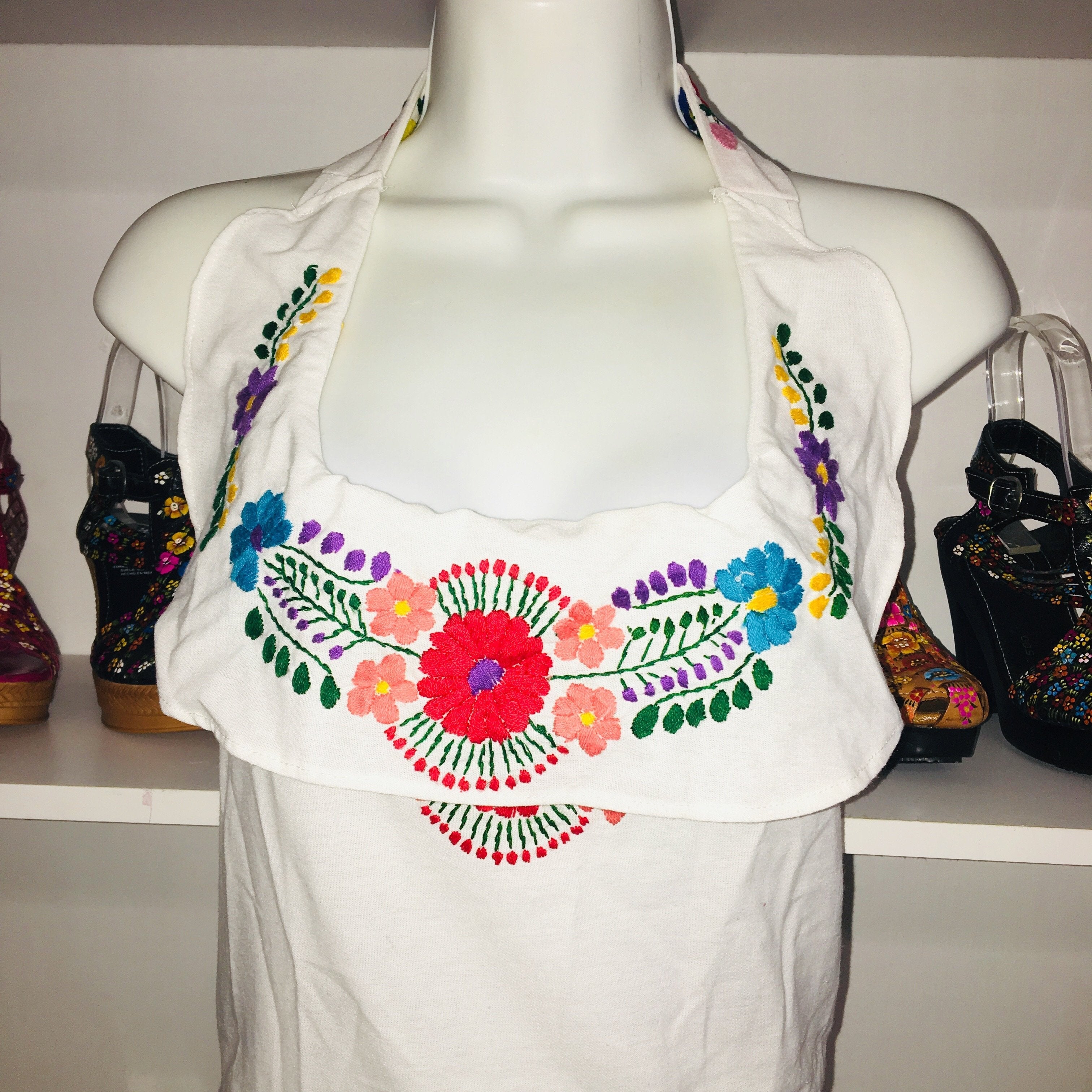 Halter Open Back White Dress