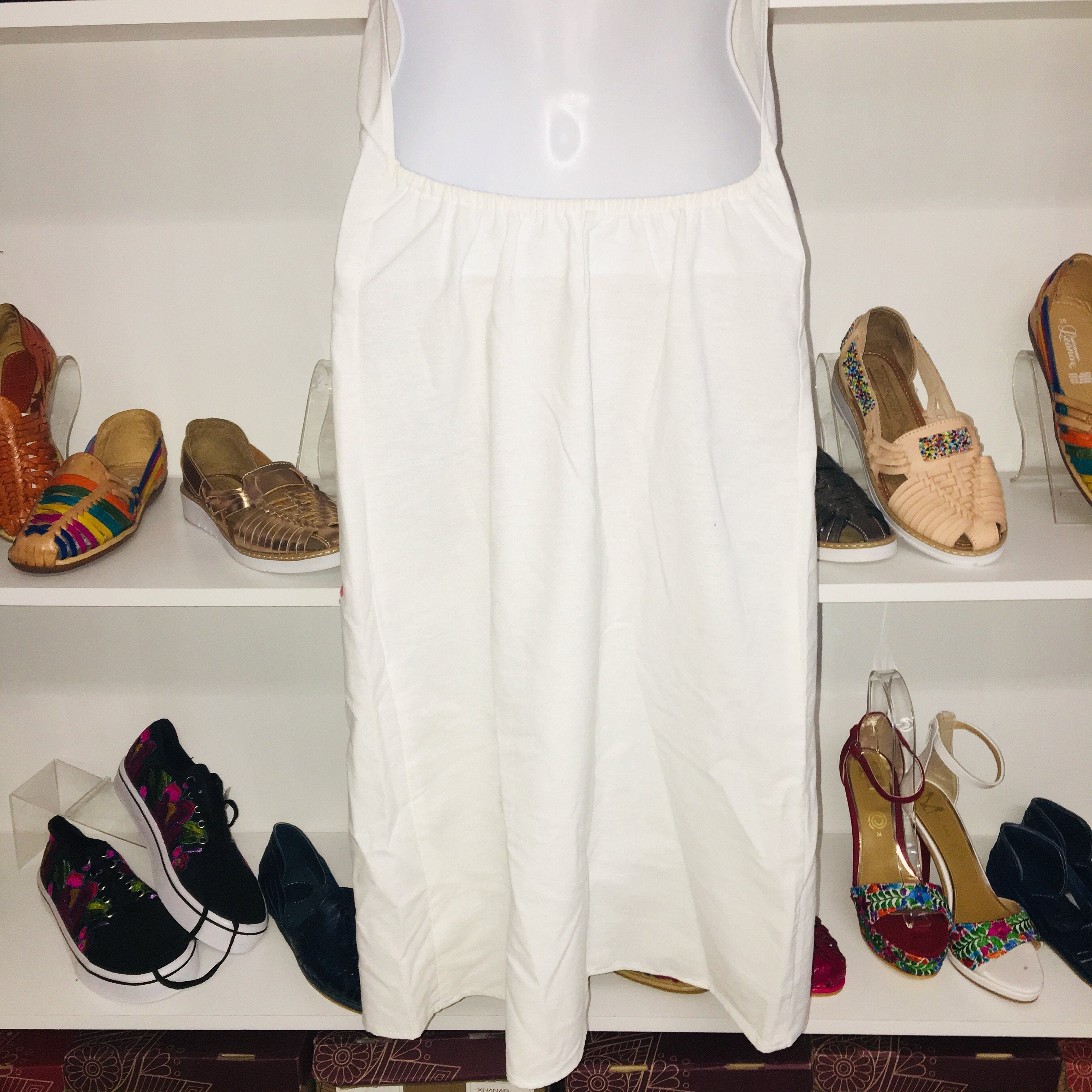 Halter Open Back White Dress