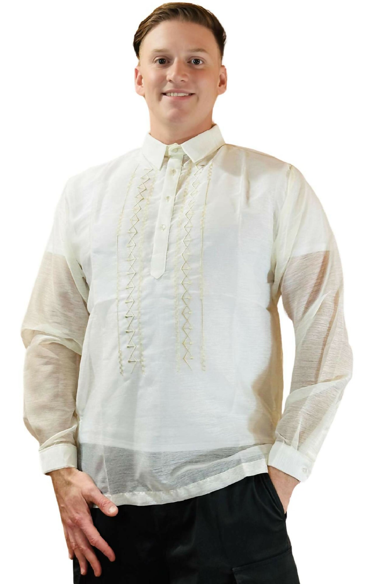 Mens Jusilyn Barong Tagalog - White