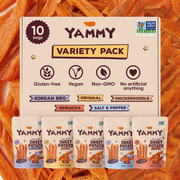 Yammy Chewy Dried Sweet Potato Variety Pack - Asian Snack (Pack of 10)