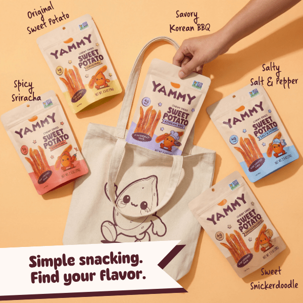 Original Chewy Dried Sweet Potato – Asian Snack (Pack of 18)