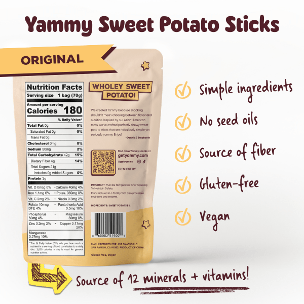 Original Chewy Dried Sweet Potato – Asian Snack (Pack of 5)
