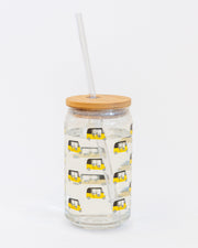 Classic Auto Glass Tumbler – Sip in Style with a Playful Twist