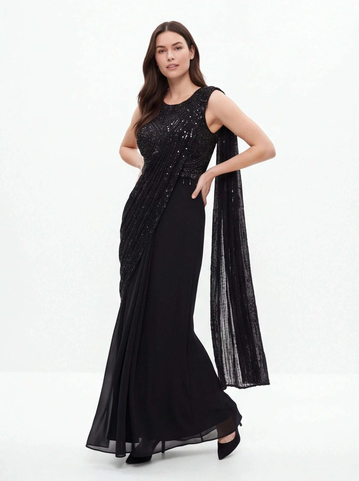 Readymade saree BLACK SPECIAL